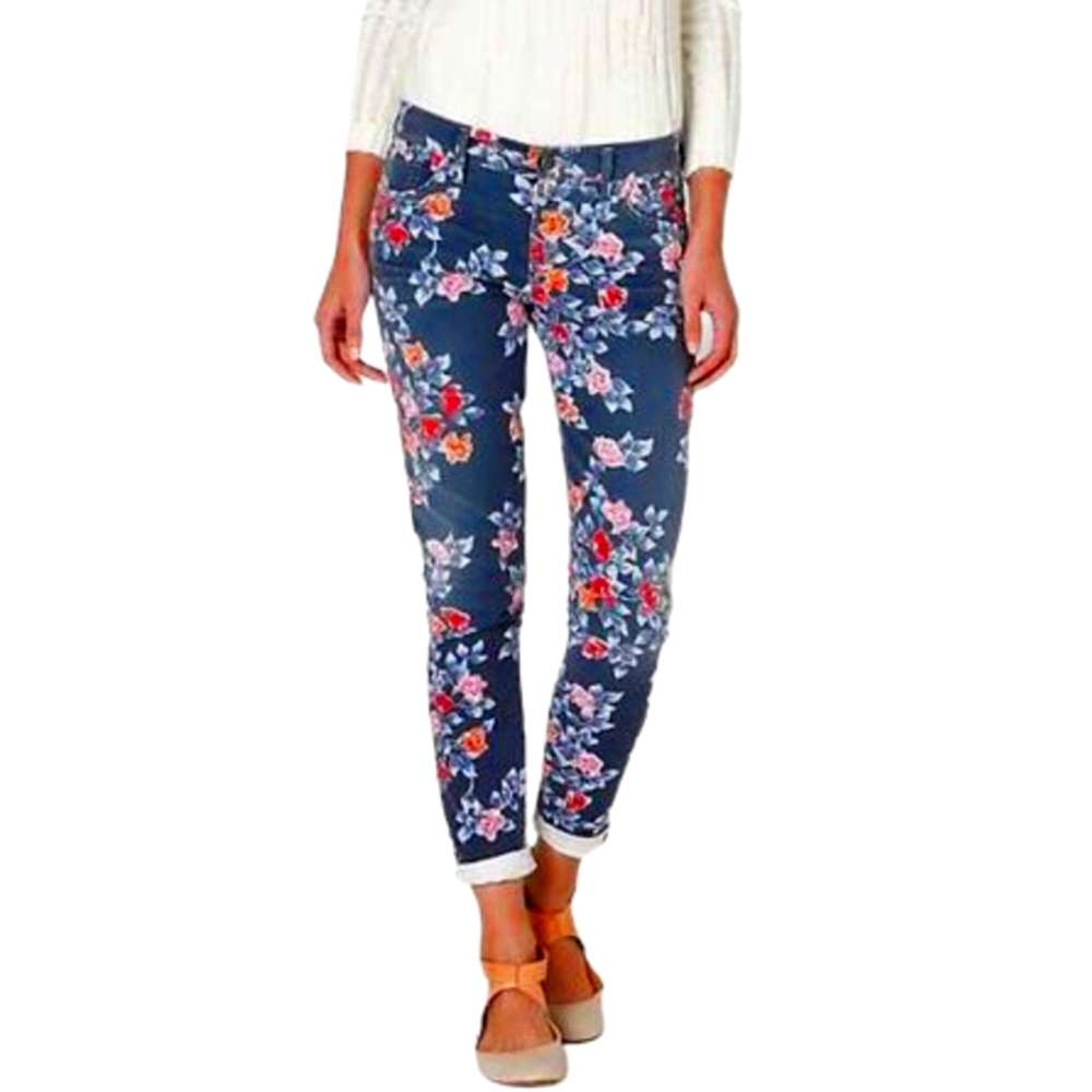 Citizens of Humanity Mandy Jean Floral Print High Waist Roll Up